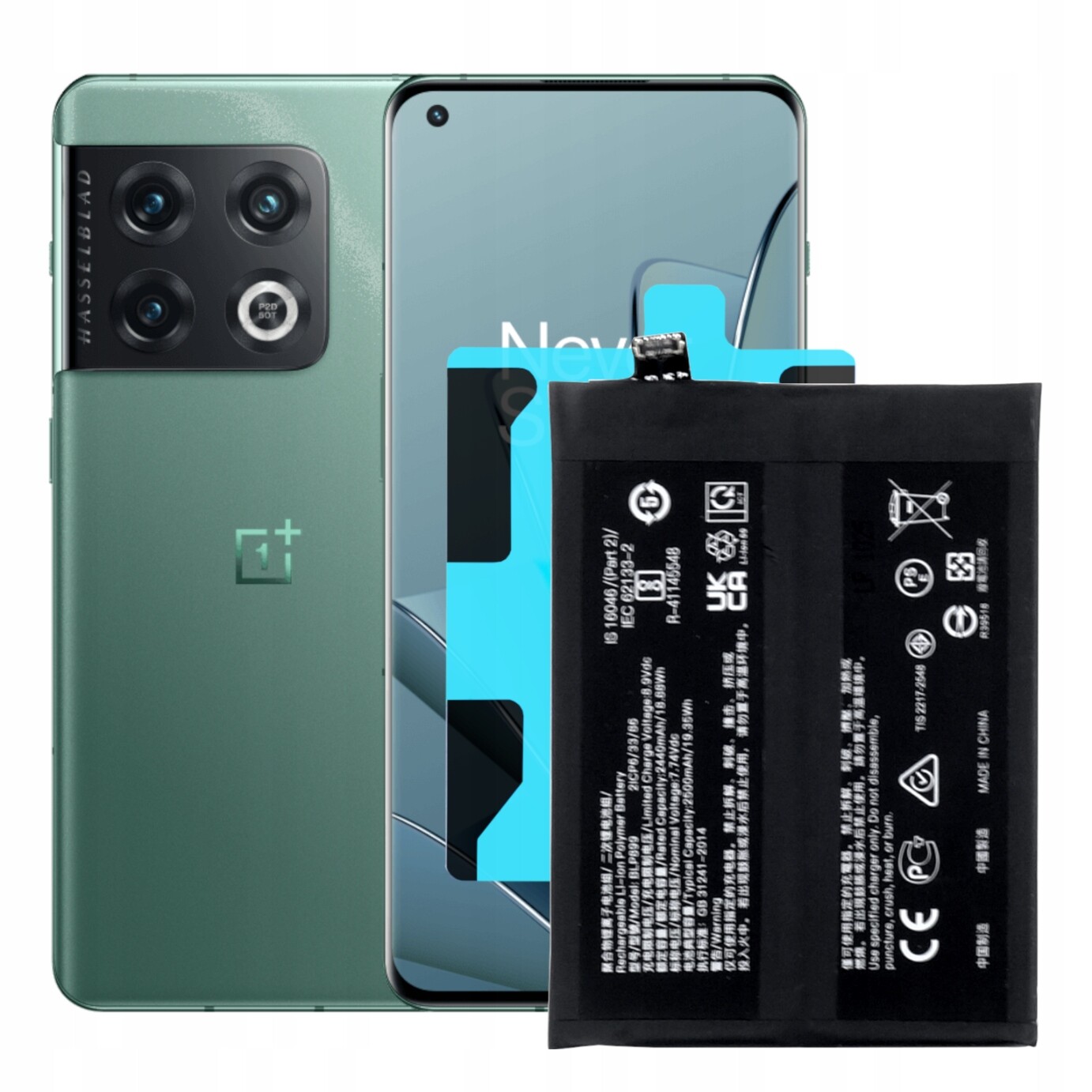 Baterie Akumulátor pro OnePlus 10 Pro BLP899 montážní páska Těsnění