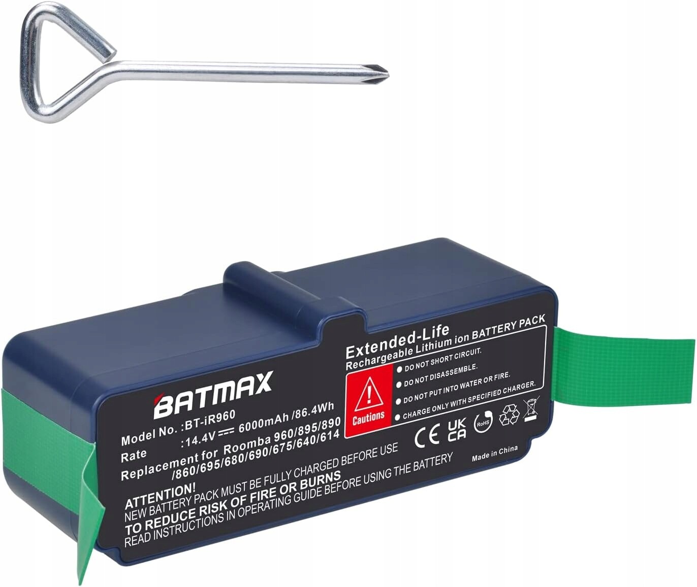 Akumulátor Batmax 14,4V 6000MAH Pro Irobot Řady 900 R3