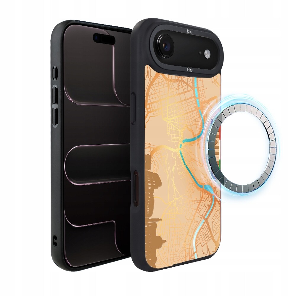 Pouzdro pro iPhone Air Ibizu DropGuard Matt s MagSafe, mapa světa, Rome