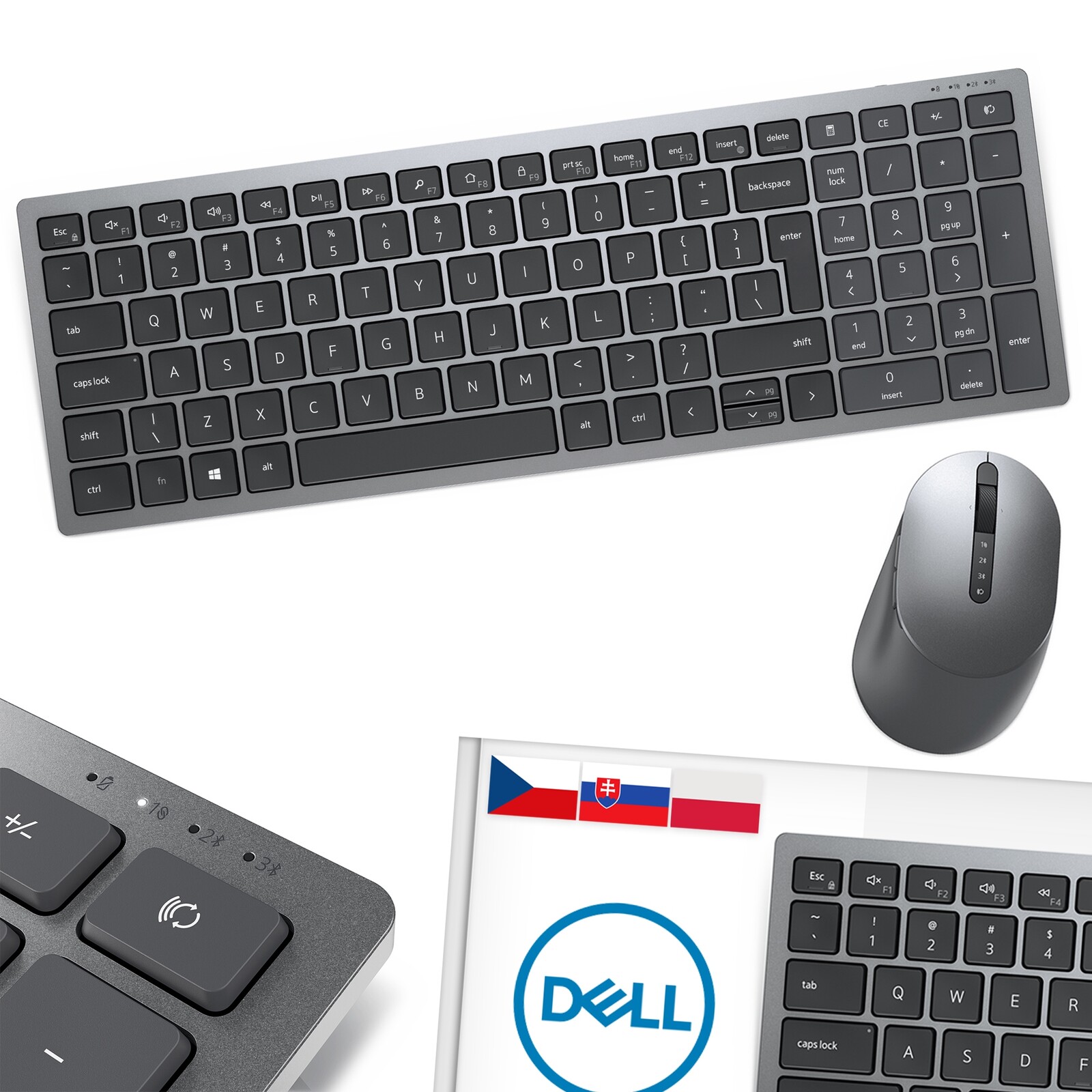 Dell Bezdrátová Sada KM7120W K+m Bluetooth Qwertz Czech Slov Pl