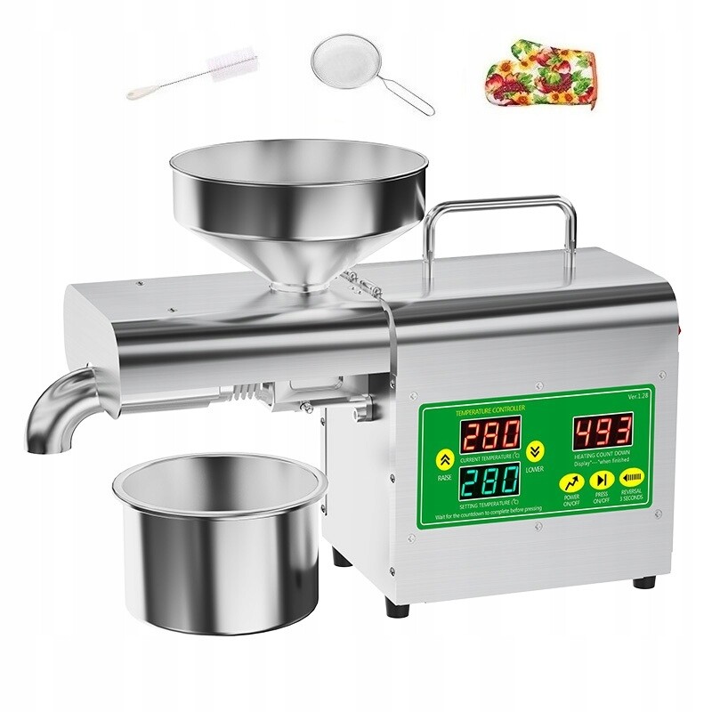 nierdzewnej Automatyczna prasa do oleje z Kontrola teploty 1500W