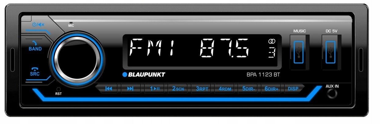 Autorádio 1DIN Aux Usb MP3 Bluetooth Color Blaupunkt BPA1123BT