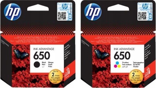 Sada Inkoustů Hp 650 Černá/barva CZ101AE CZ102AE