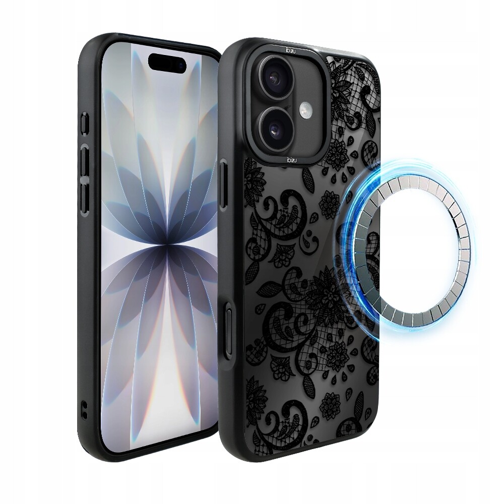 iPhone 17 Ibizu DropGuard matné Pouzdro s MagSafe, krajková černá