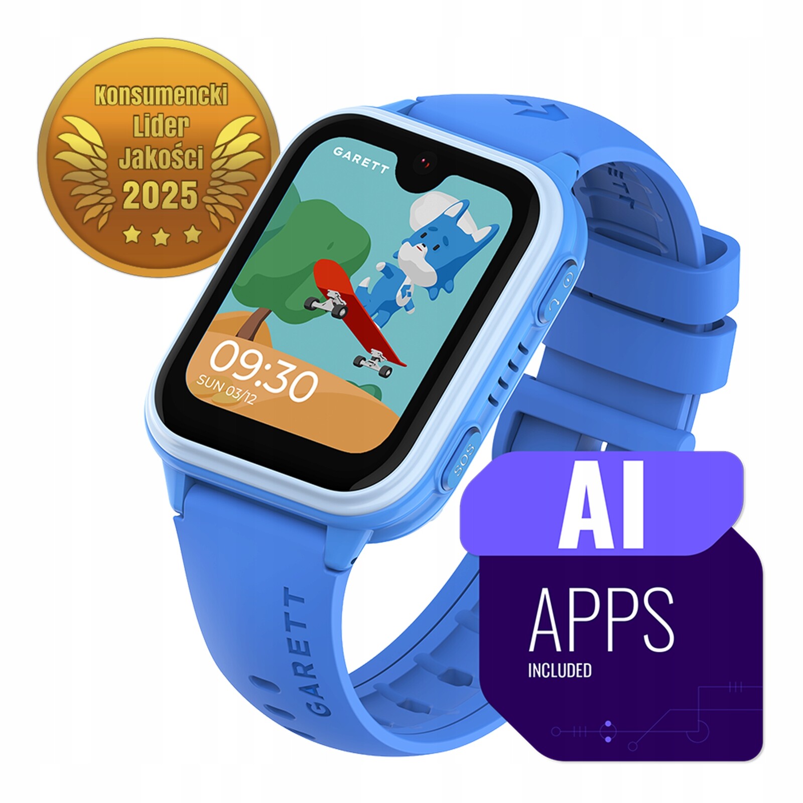 Chytré Hodinky pro děti Garett Kids Vibe Ai 4G modré