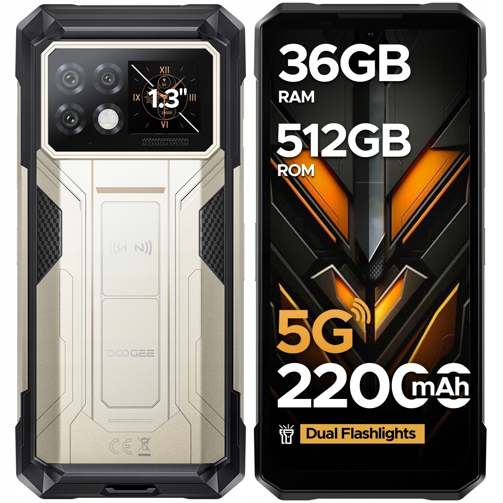 Smartphone Doogee S200 Max 16 Gb 512 Gb 5G zlatý