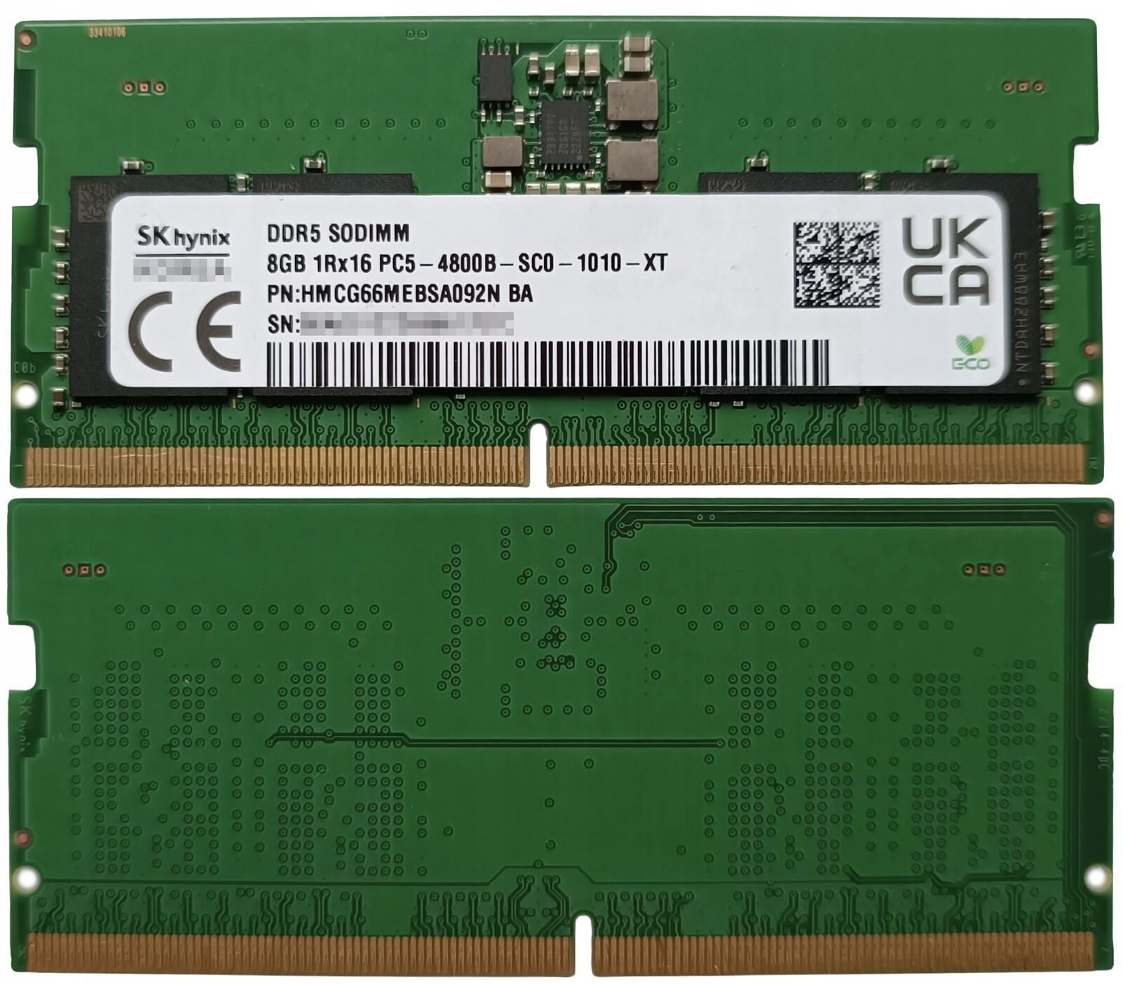 (n) 8GB 1*8GB Hynix DDR5 4800MHz 1,1V HMCG66MEBSA092N