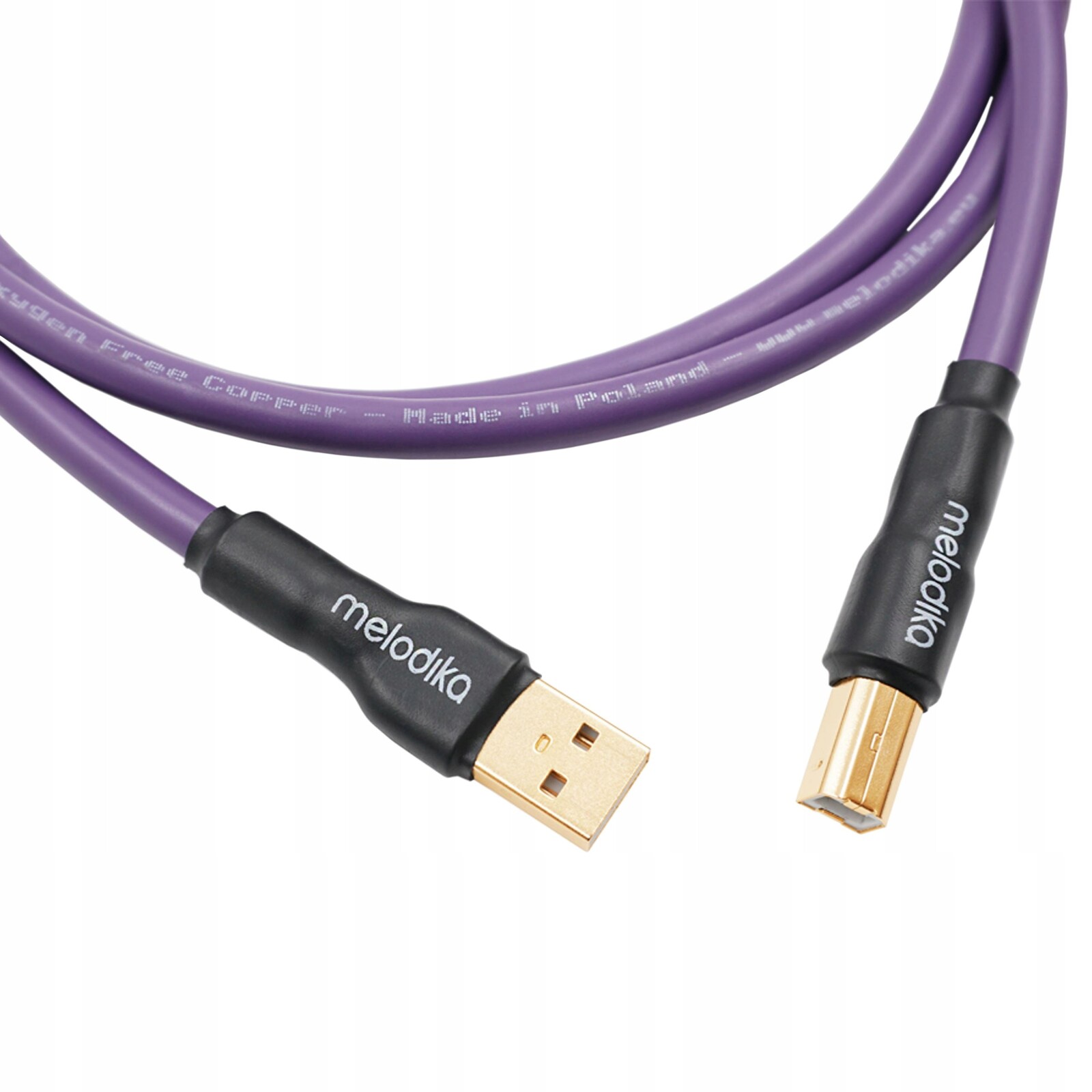 Melodika MDUAB05 Fialová (usb 2.0, typ Ab) 0,5 m