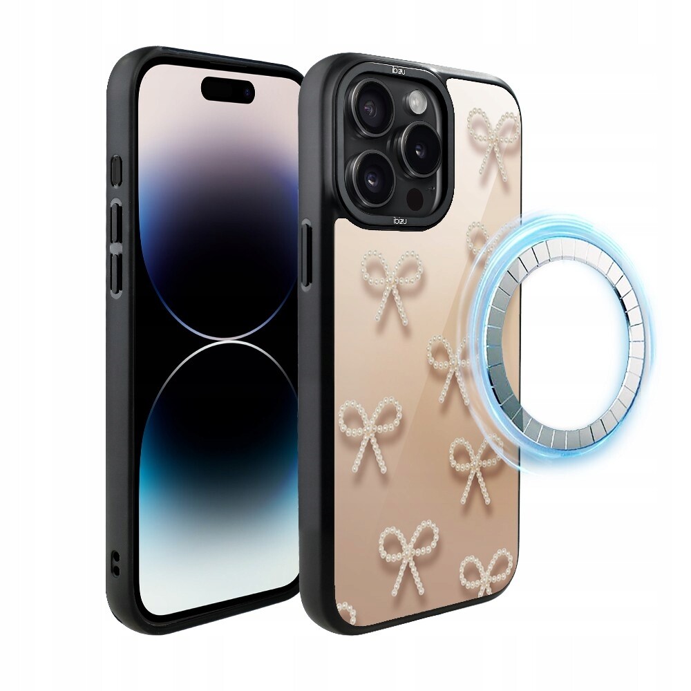 Pouzdro Ibizu DropGuard Matné s MagSafe a perleťovými mašličkami pro iPhone 14 Pro Max