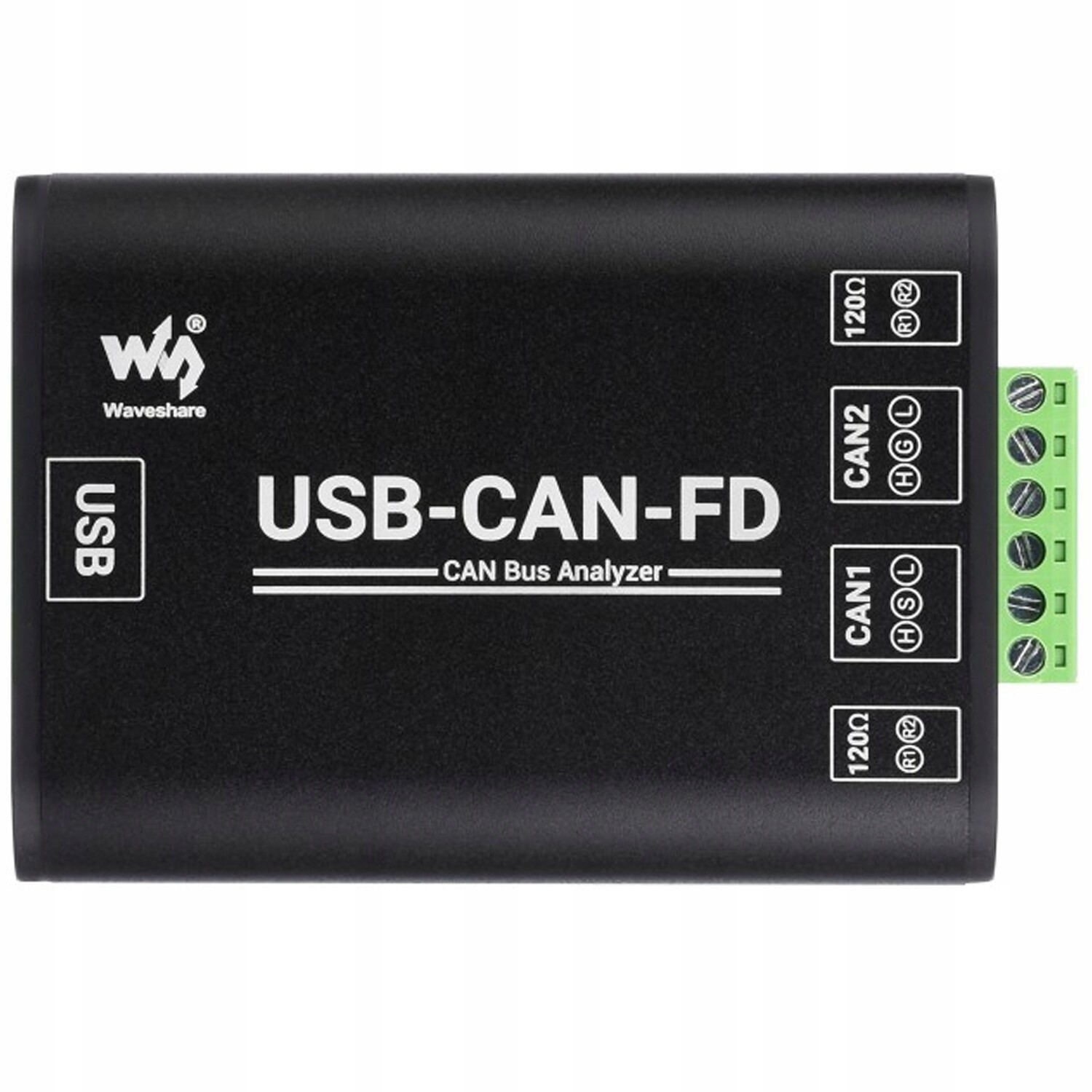 Komunikační modul Can-fd Waveshare, průmyslový převodník Usb na 2xCAN 5Mbps