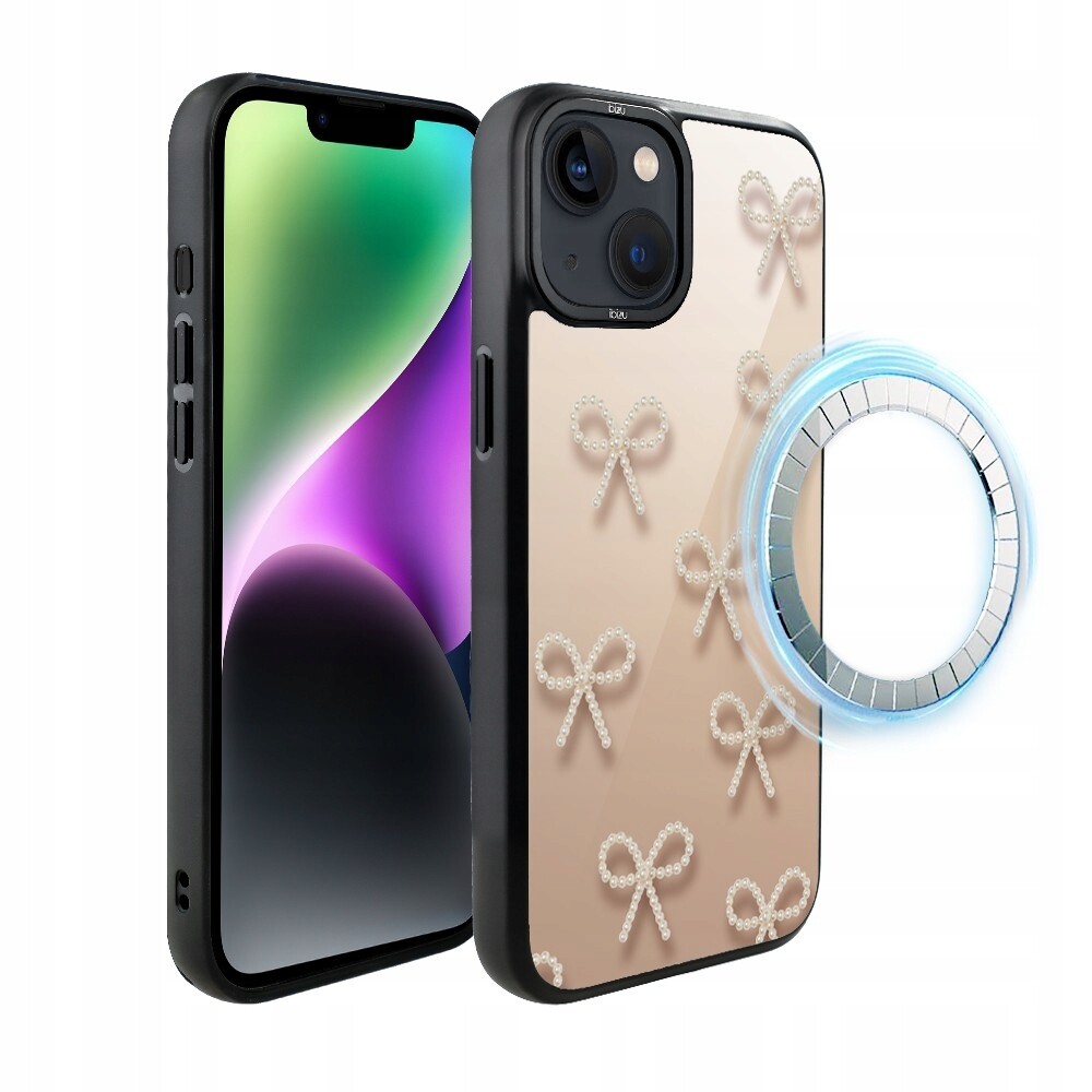 Matný Pouzdro Ibizu DropGuard s MagSafe a perleťovými mašličkami pro iPhone 14 Plus