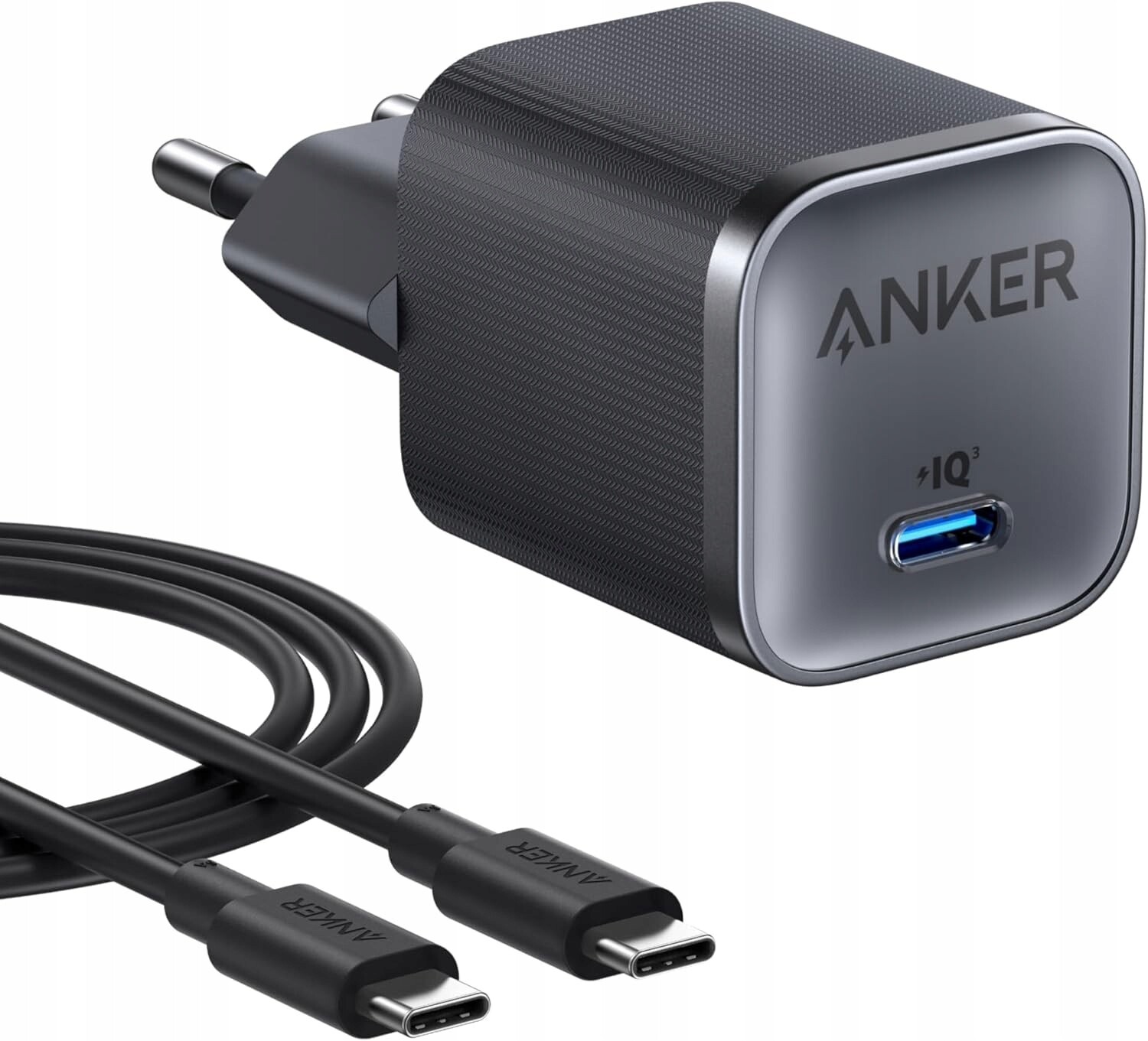 Síťová nabíječka Usb-c Anker Nano 45W, Pps, GaN, kabel Usb-c 1,8 m, černá