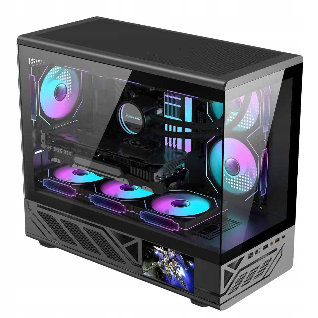 Počítačová Skříň, M-atx, Itx, skleněná, 3x ventilátory 120 mm aRGB, H6