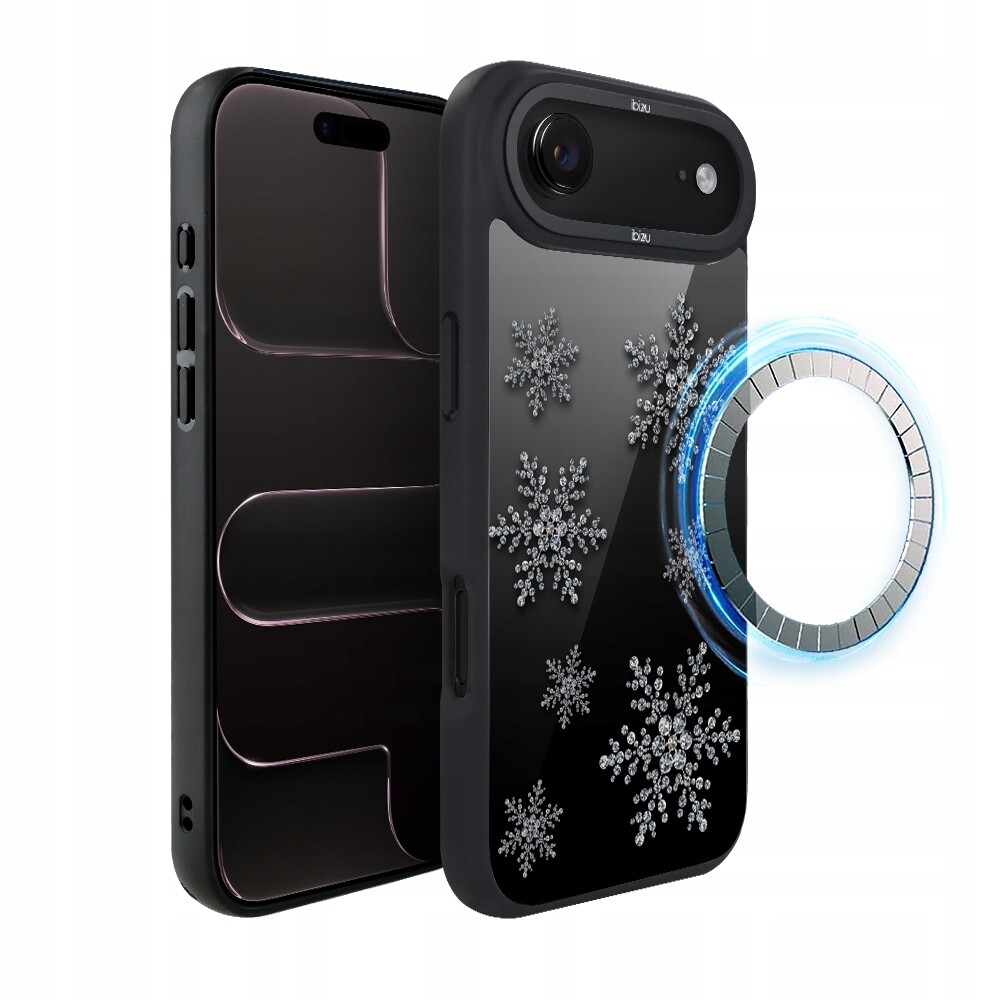 Pouzdro pro iPhone Air Ibizu DropGuard Matt s MagSafe, sněhové vločky na zrcadle