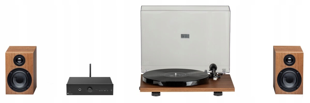 Minimalistický audio systém s gramofonem Pro-Ject Stereo Set E Phono Orzec