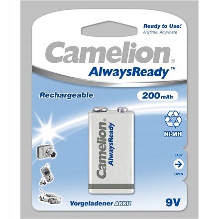 Camelion 9V/6HR61 200 mAh Akumulátory AlwaysReady Ni-MH 1 ks