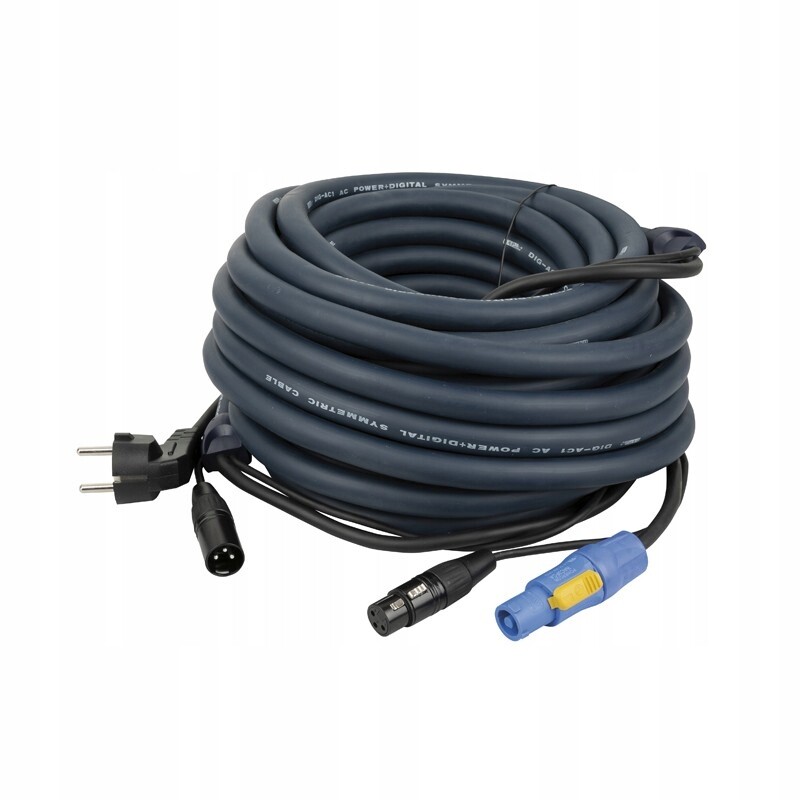 Dap FP0610 Schuko/XLRM powerCON/XLRF napájecí a signální kabel 10M
