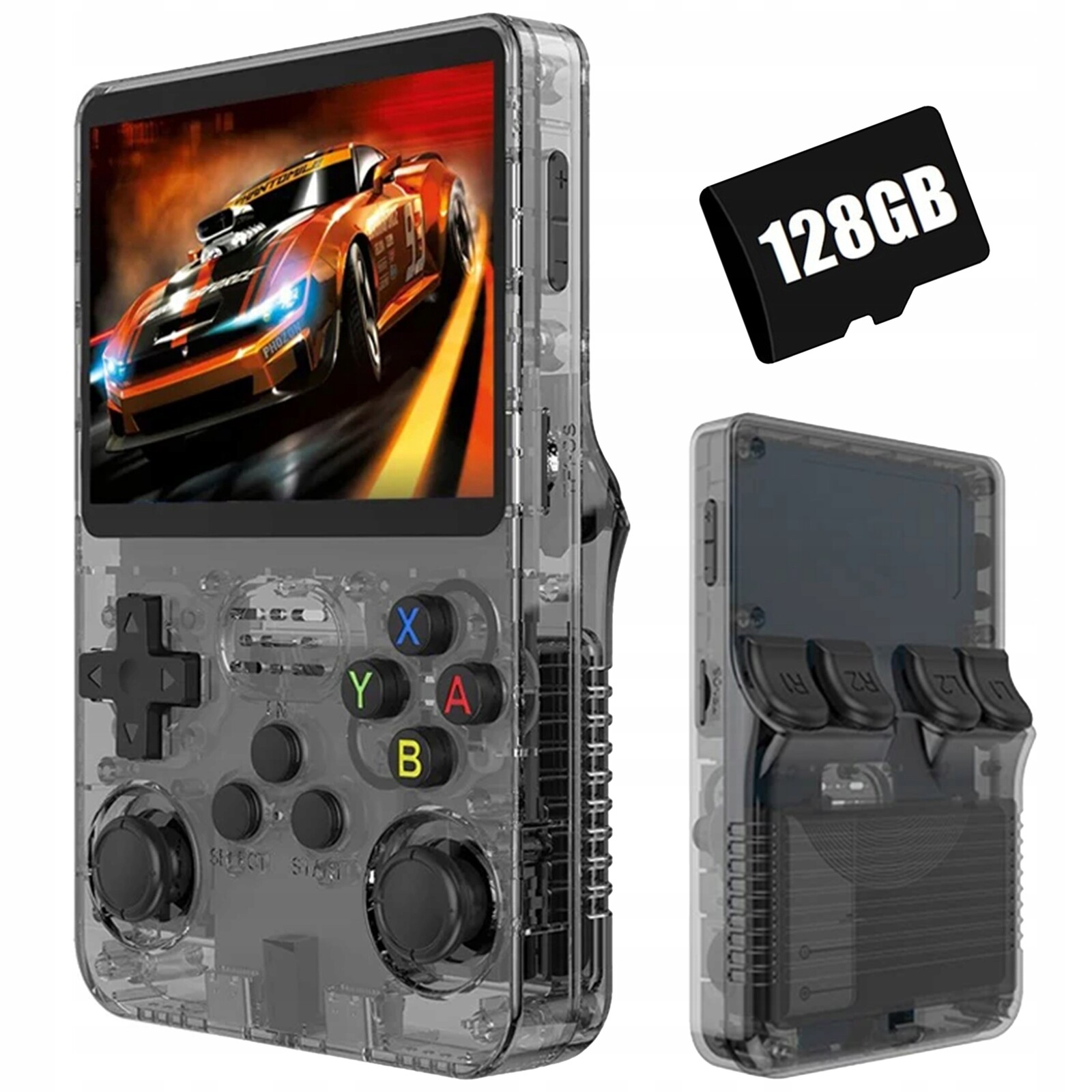 Přenosná herní konzole Retro R36S 128 Gb Černá