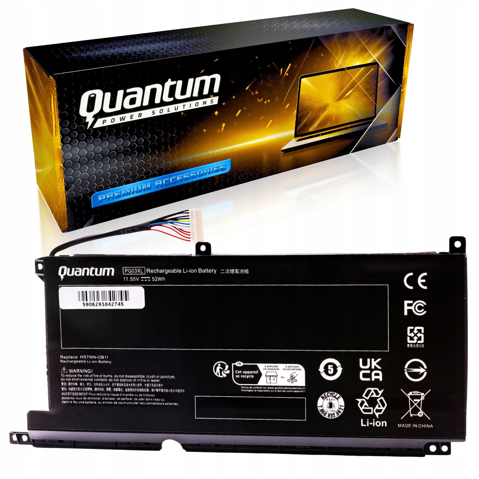 Baterie PG03XL pro notebook Hp Spectre X360 15-AP Pavilion Gaming 16-A 15-DK