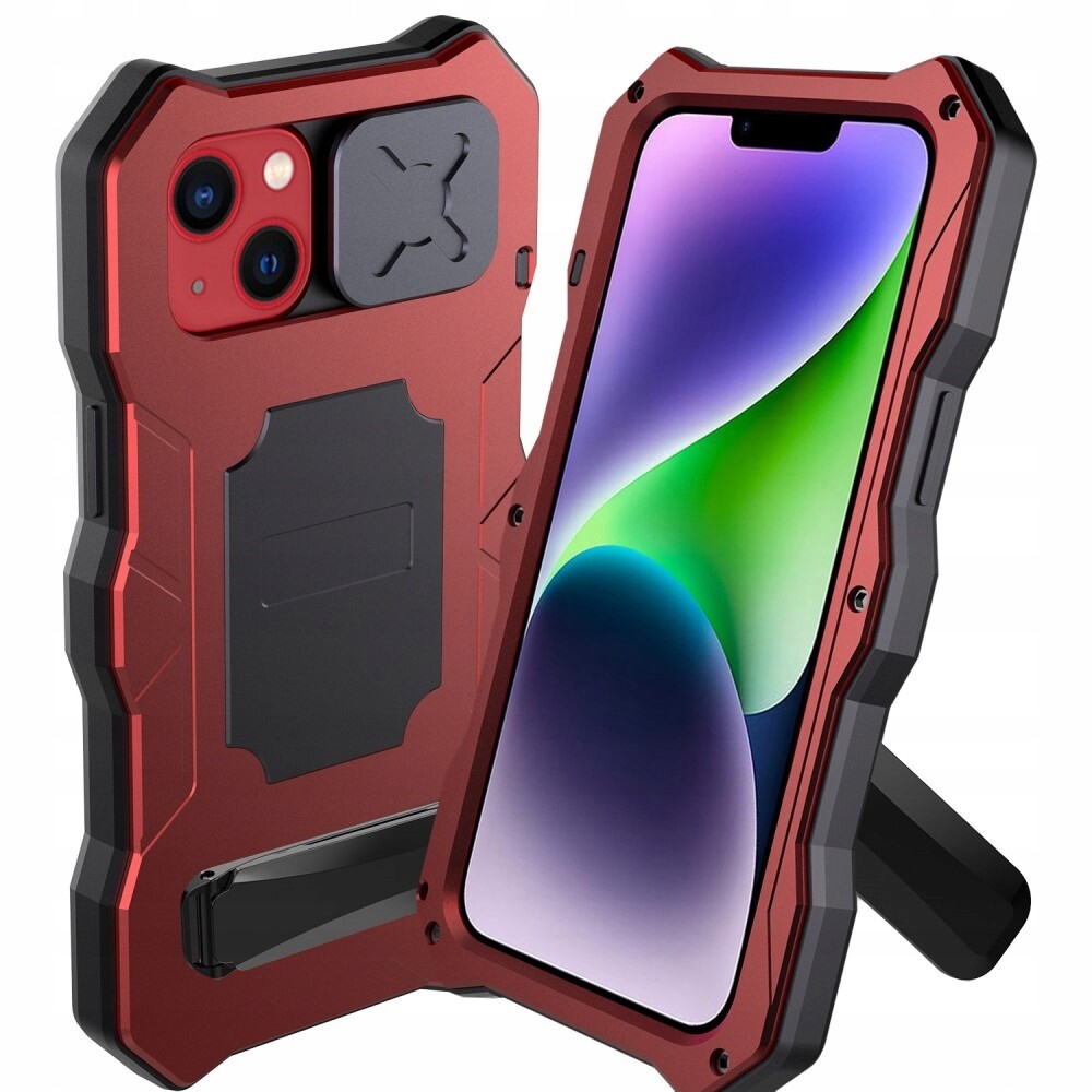 Pancéřové kovové Pouzdro pro kameru Slide pro iPhone 14, ochrana fotoaparátu, stojánek