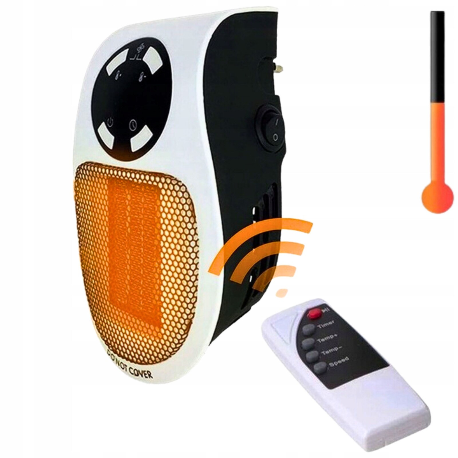 Elektrický turistický termoventilátor Malý do zásuvky