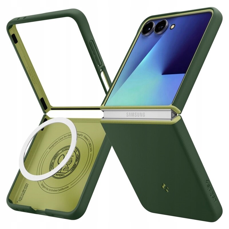 Spigen Nano Pop Mag MagSafe – Pouzdro pro Samsung Galaxy Z Flip 7 (Avo Green)