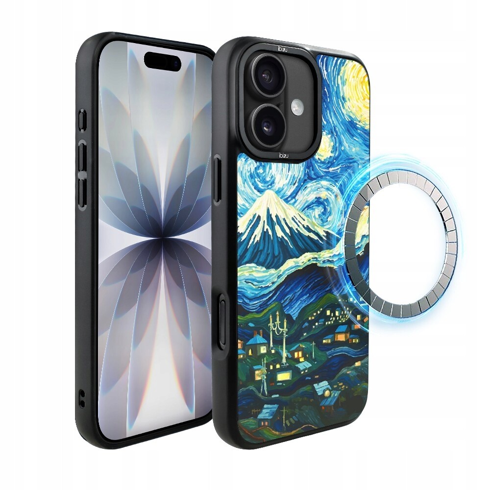 Matný Pouzdro Ibizu DropGuard pro iPhone 17 s MagSafe, Van Gogh, noční