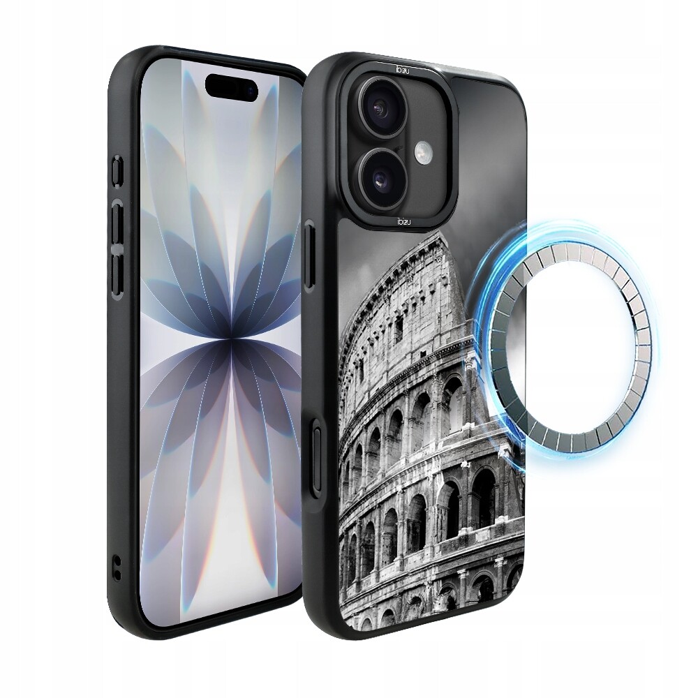 Pouzdro pro iPhone 17 Ibizu DropGuard Matt s MagSafe, Noir City, Colosseum