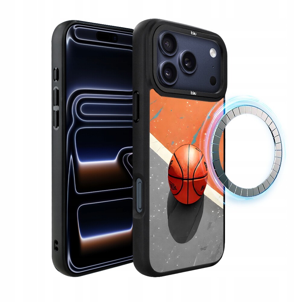 Pouzdro pro iPhone 17 Pro Max Ibizu DropGuard Matt s MagSafe, #Move, Basketbal
