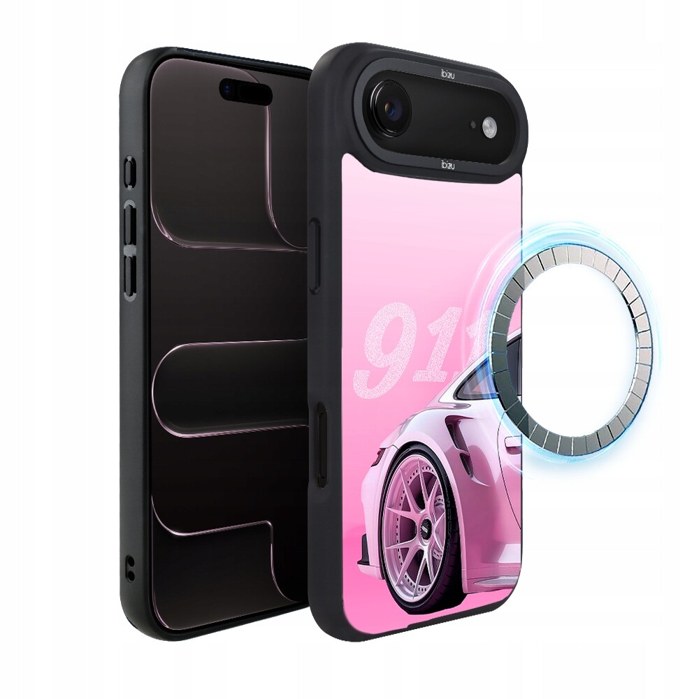 Pouzdro pro iPhone Air Ibizu DropGuard Matt s MagSafe, TechDrive, 911, růžové