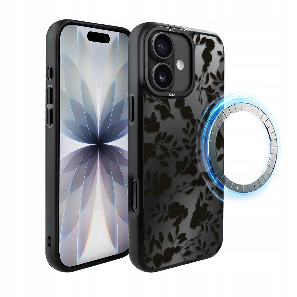 Matný Pouzdro DropGuard pro iPhone 17 Ibizu s MagSafe, v barvě Midnight a Leaf Shadows.