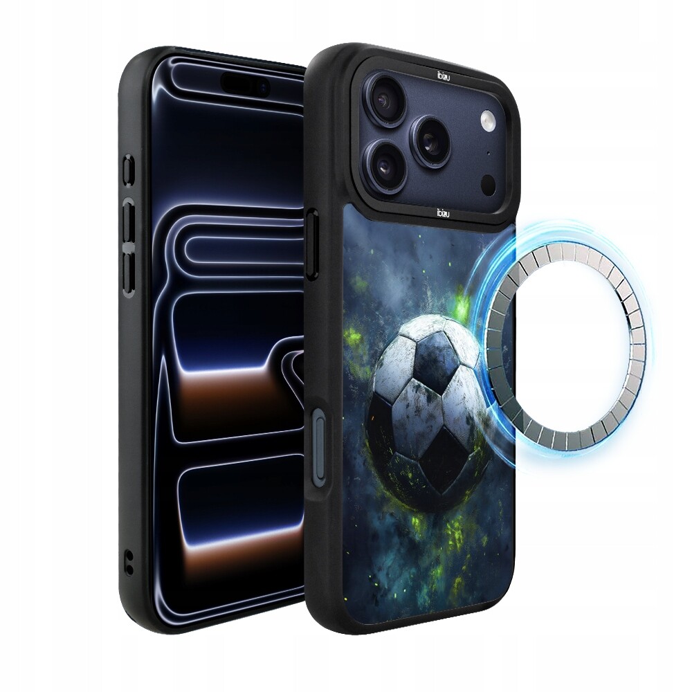 Pouzdro pro iPhone 17 Pro Max Ibizu DropGuard Matt s MagSafe, Fotbal
