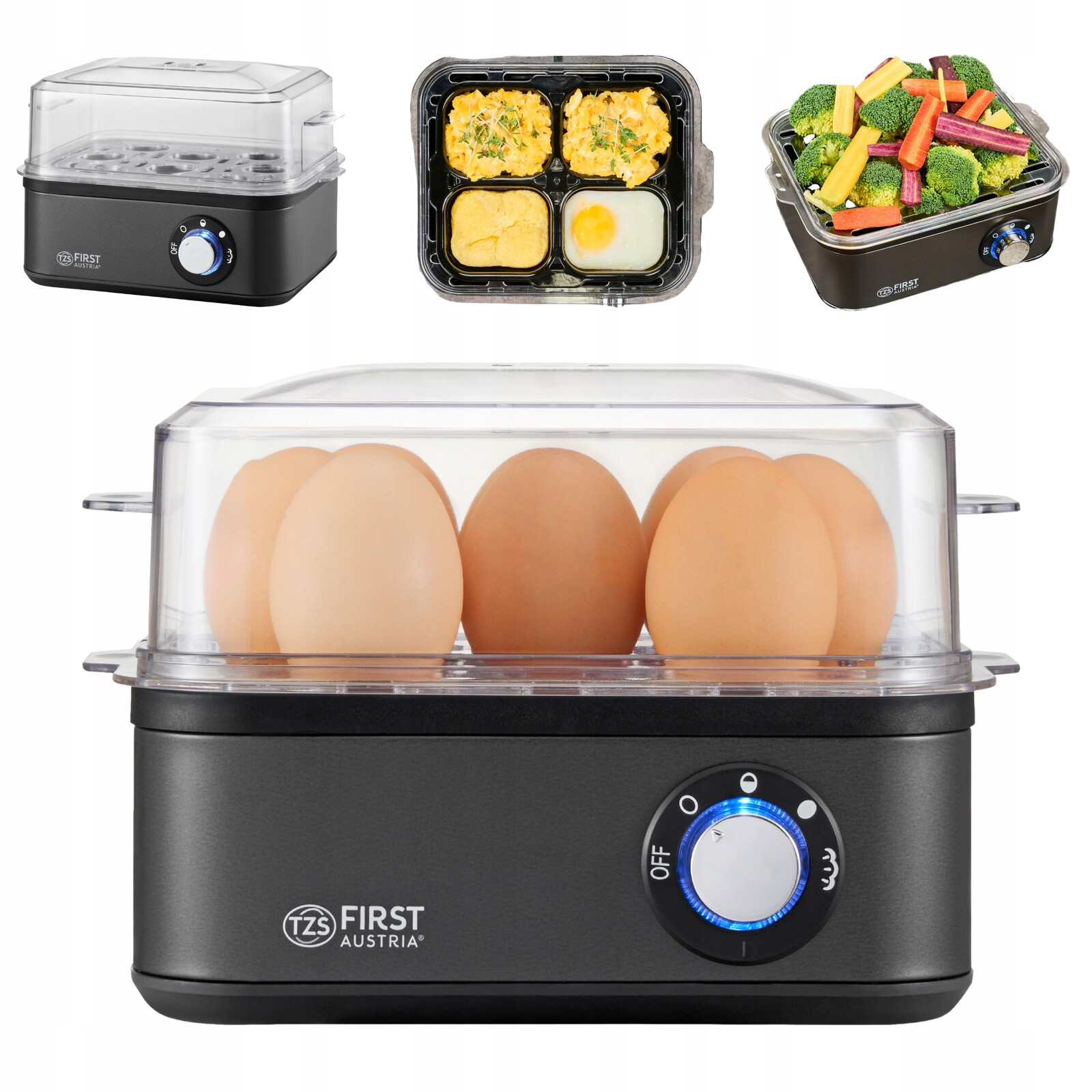 Vařič Vajec 8 vajec 500 W vejce v tričkách, parní vaření, časovač