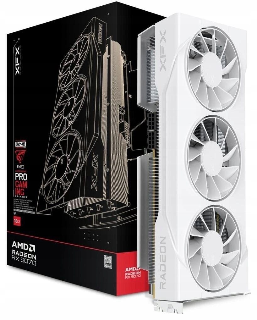 Grafická karta Xfx Swift Amd Radeon Rx 9070 Oc Triple 90 mm Fan 16GB GDDR6