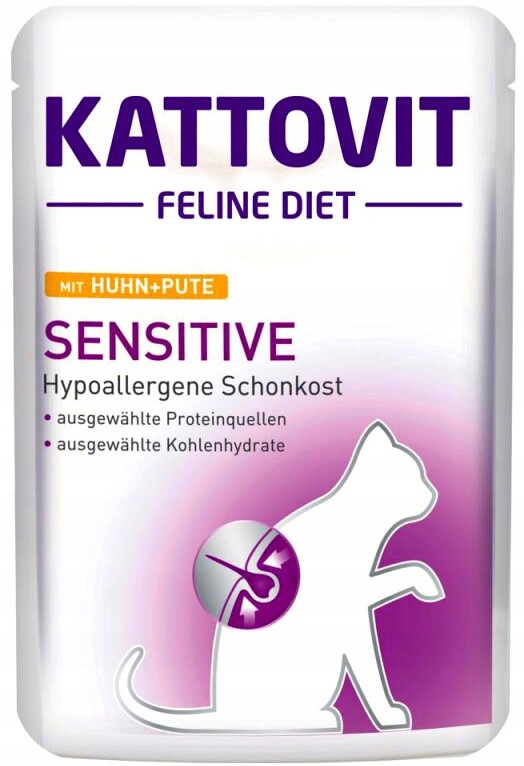 Kattovit Sensitive kapsička - 24 x 85 g kuřecí & krůtí