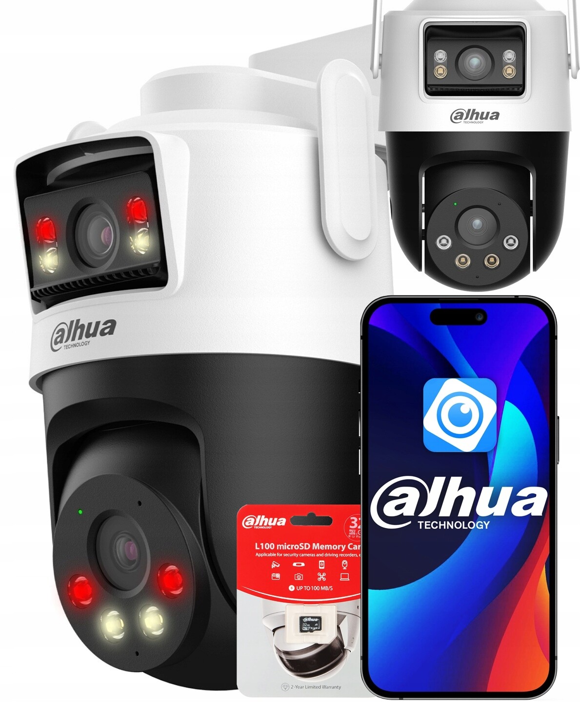 Otočná WiFi kamera 6Mpx (3MP+3MP) Dahua P3D-3F-PV Dahua 32GB karta