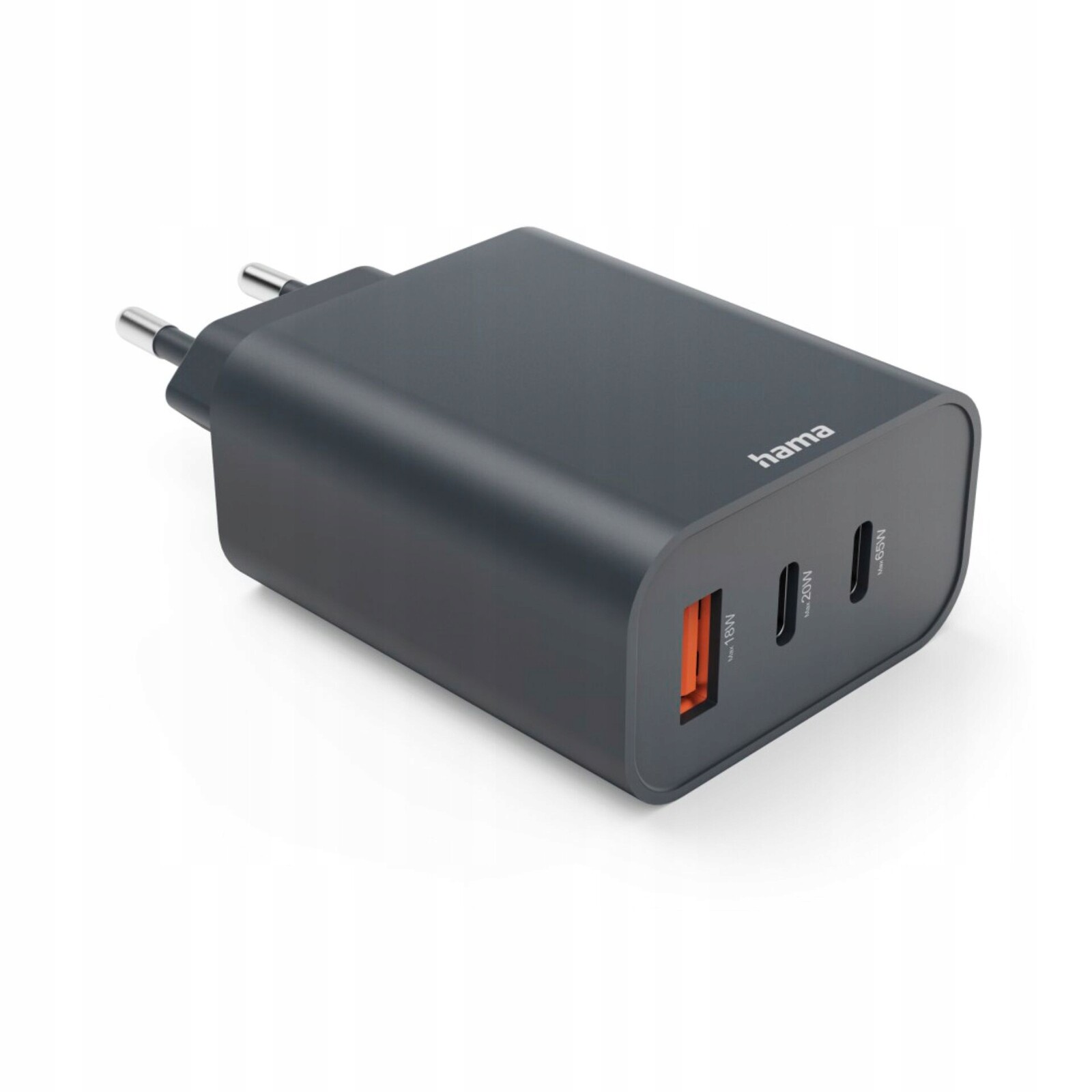 Hama rychlá nabíječka Pd 65W 2xUSB-C/1xUSB-A, antracit 86445