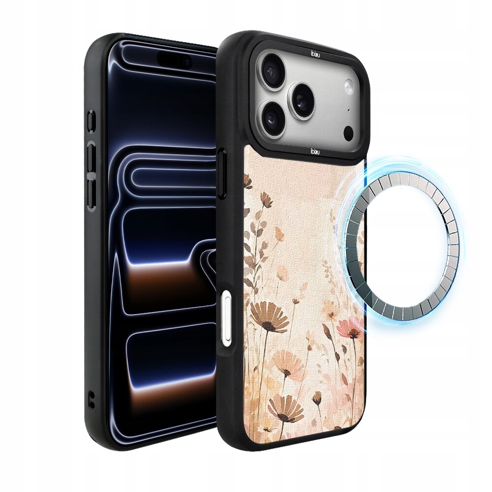 Pouzdro pro iPhone 17 Pro Max Ibizu DropGuard Matt s MagSafe, Květinová louka