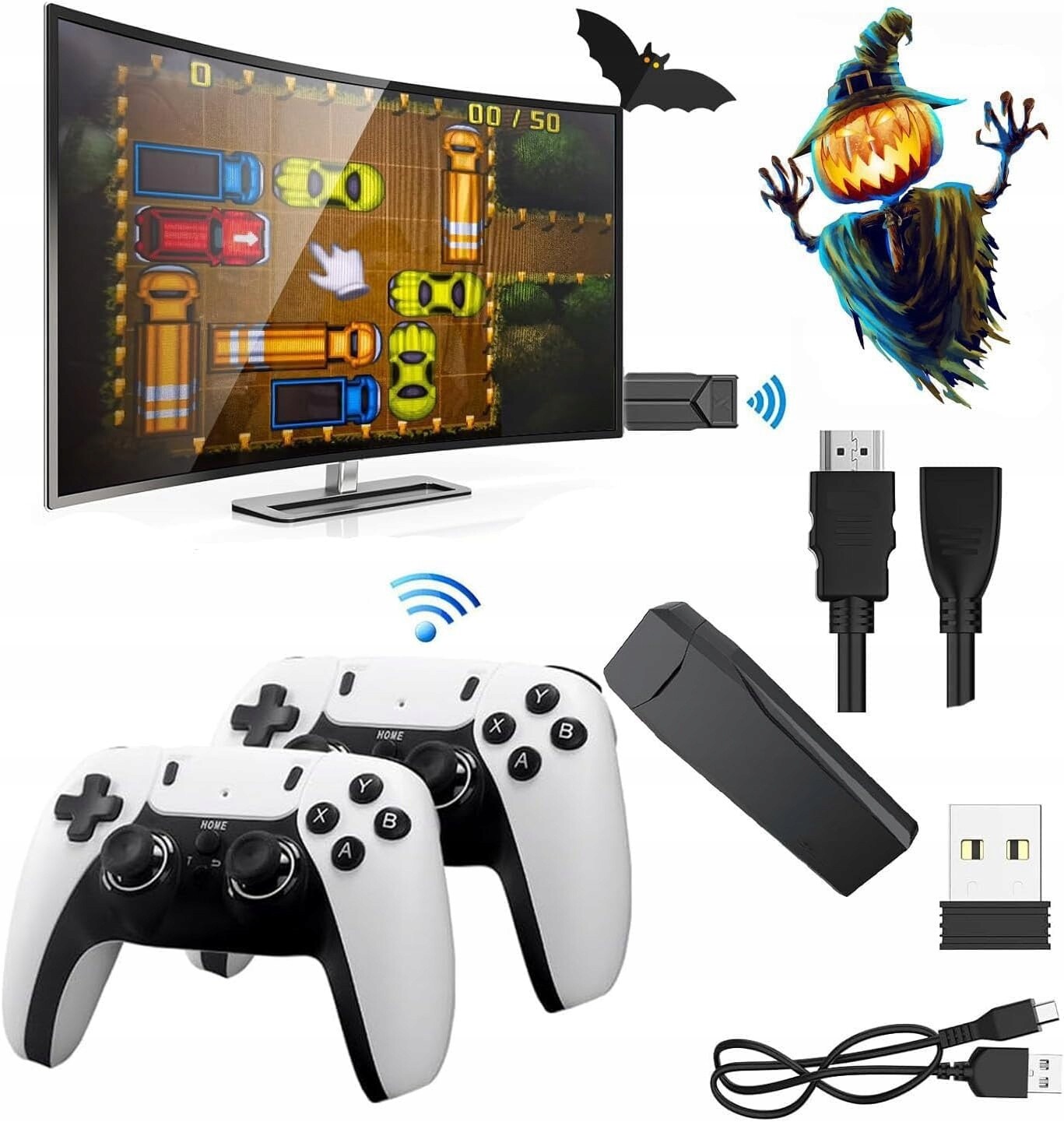 Konzola Retro Televizní Hra Hdmi 20000 Her 15 Emulátorů 2 Pady 64 Gb Pl