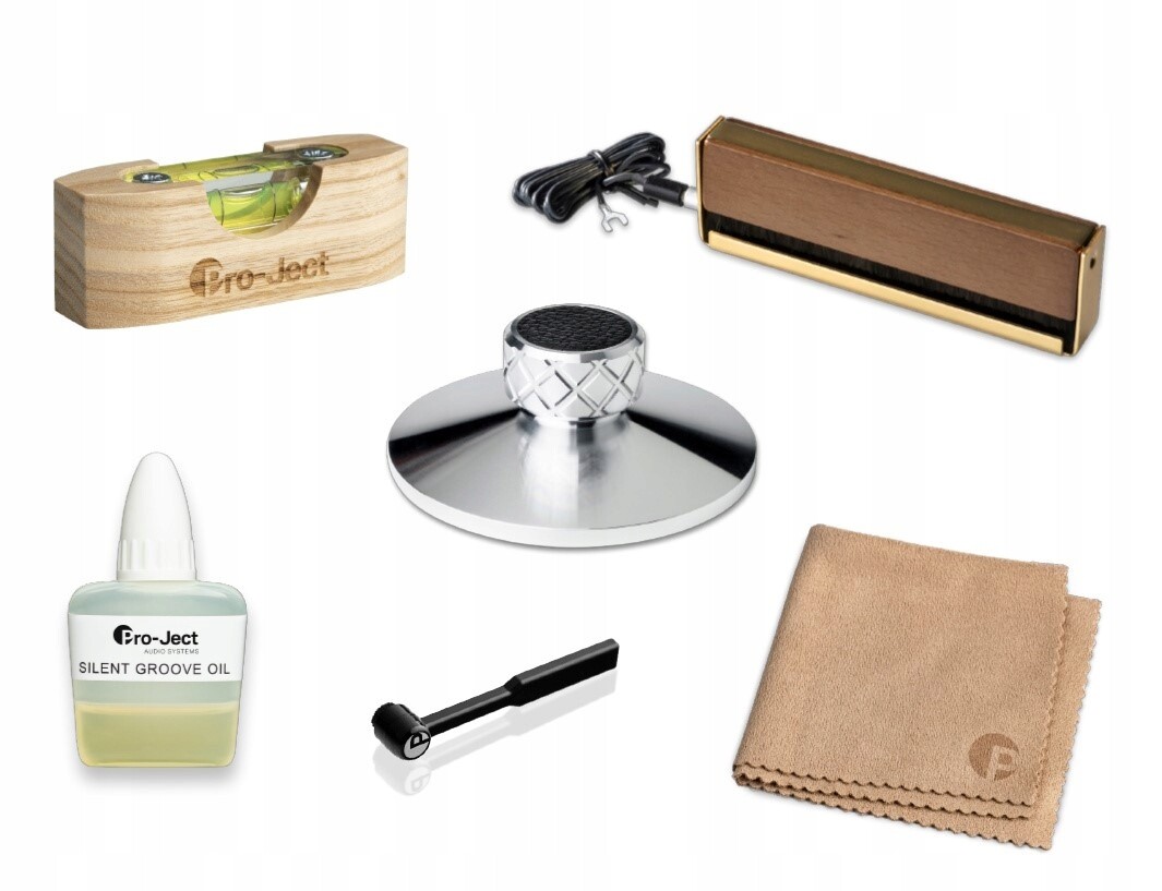 Sada příslušenství Pro-Ject Analog Brush It Clean Cloth Level Clamp Lube It