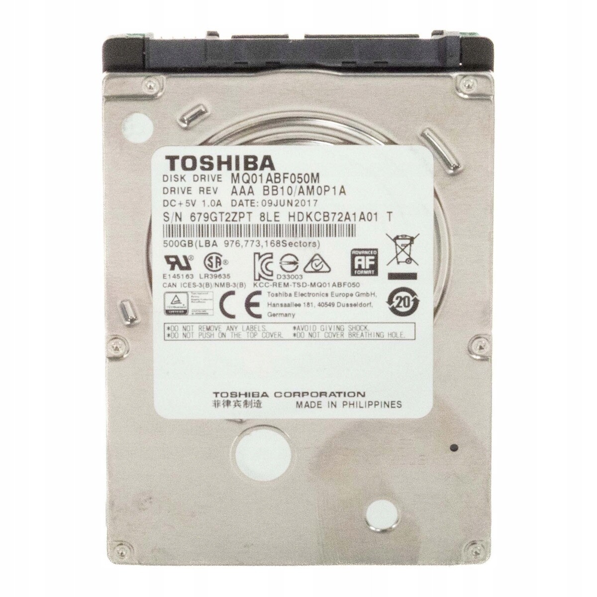 Toshiba 500GB 5,4K 8MB Sata III 2,5'' MQ01ABF050M