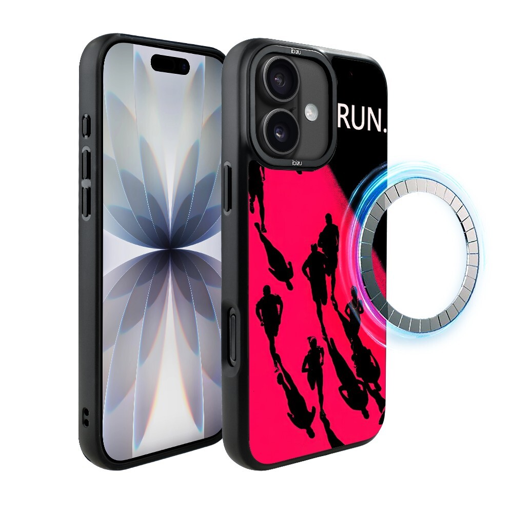 Pouzdro pro iPhone 17 Ibizu DropGuard Matt s MagSafe, #Move, Night Marathon