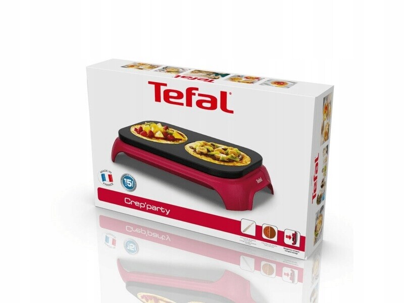 Tefal Elektrická dvojitá palačinkovačka červená