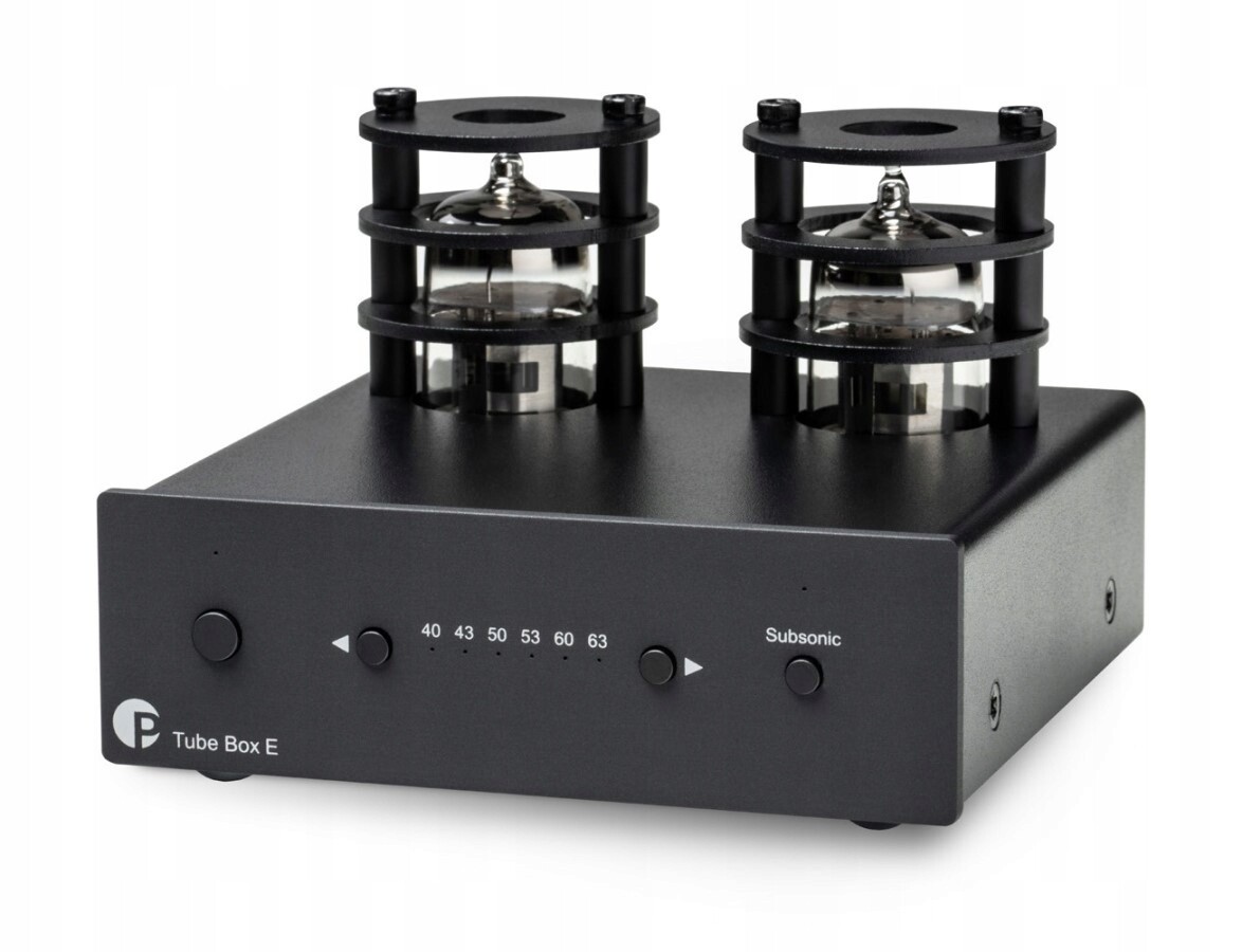 Lampový gramofonový předzesilovač Pro-Ject Tube Box E černý