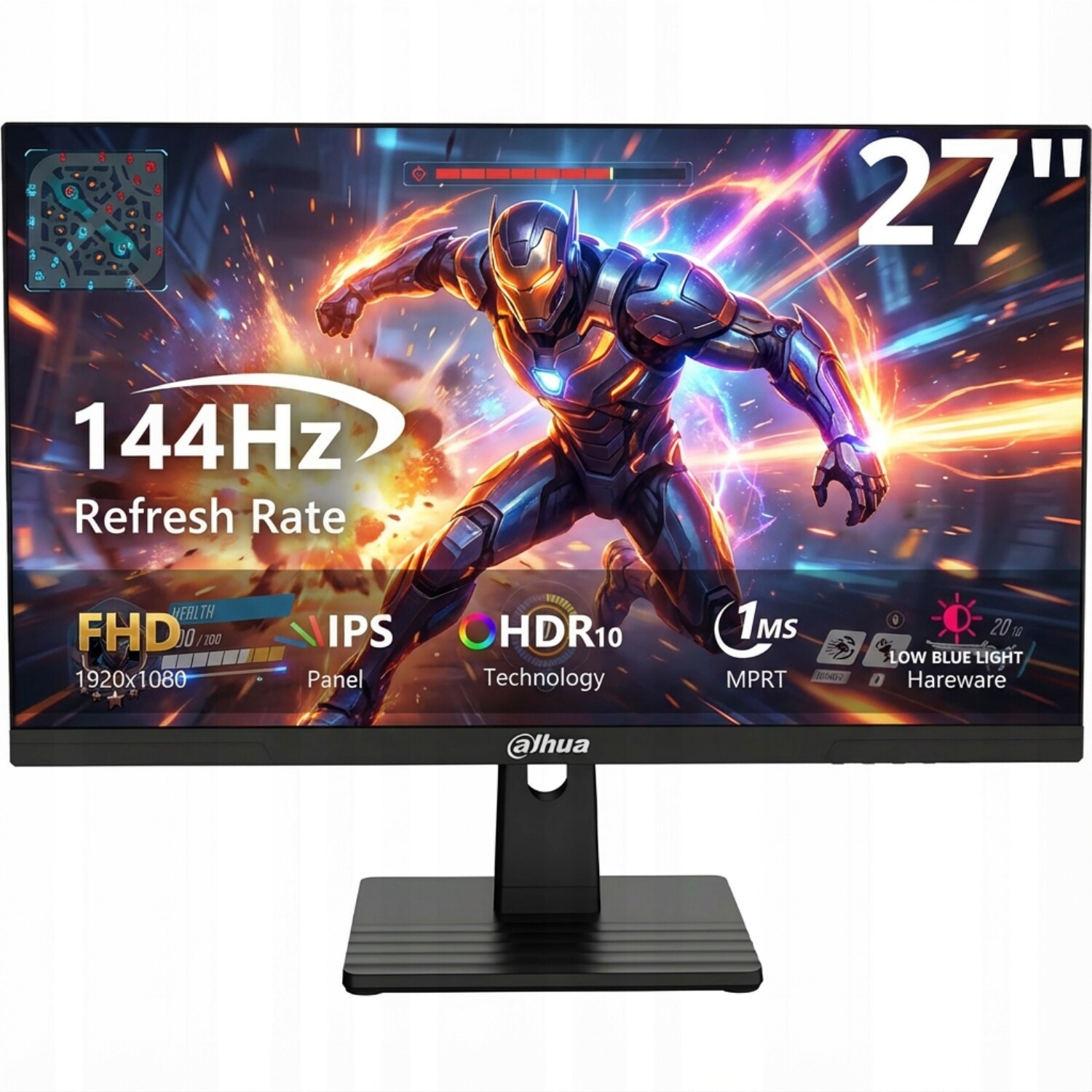 Herní Bezrámečkový Led Monitor Dahua 27 Palců Full Hd 144HZ 1MS Ips HDR10