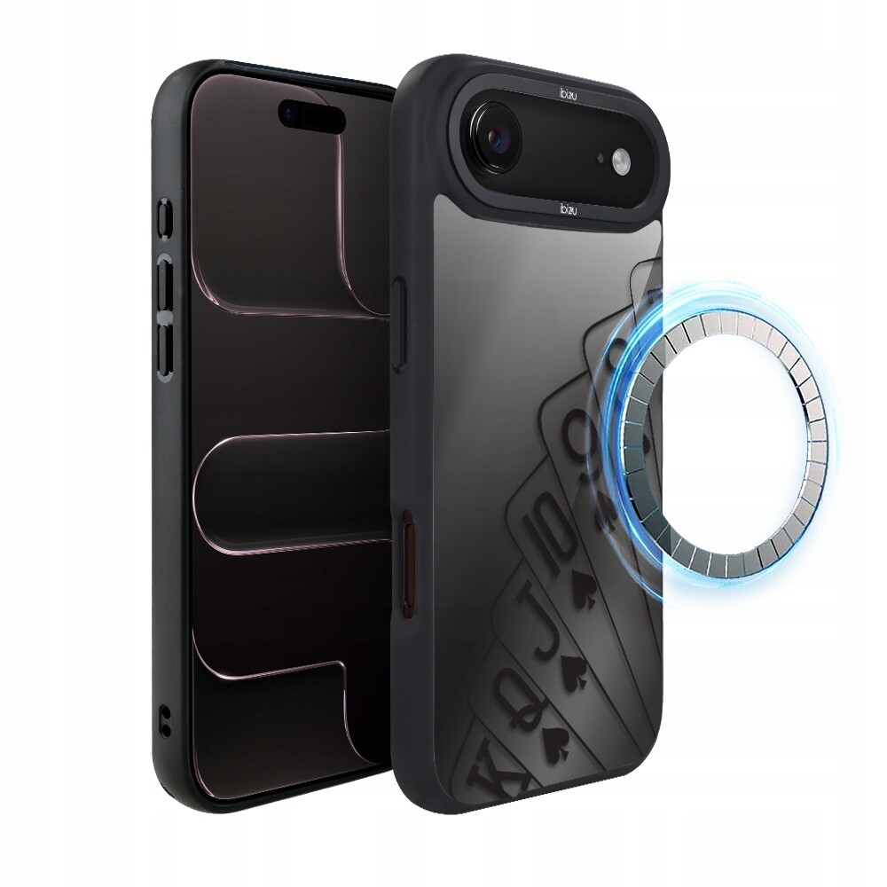 Matný Pouzdro pro iPhone Air Ibizu DropGuard s MagSafe, půlnoční, hrací karty