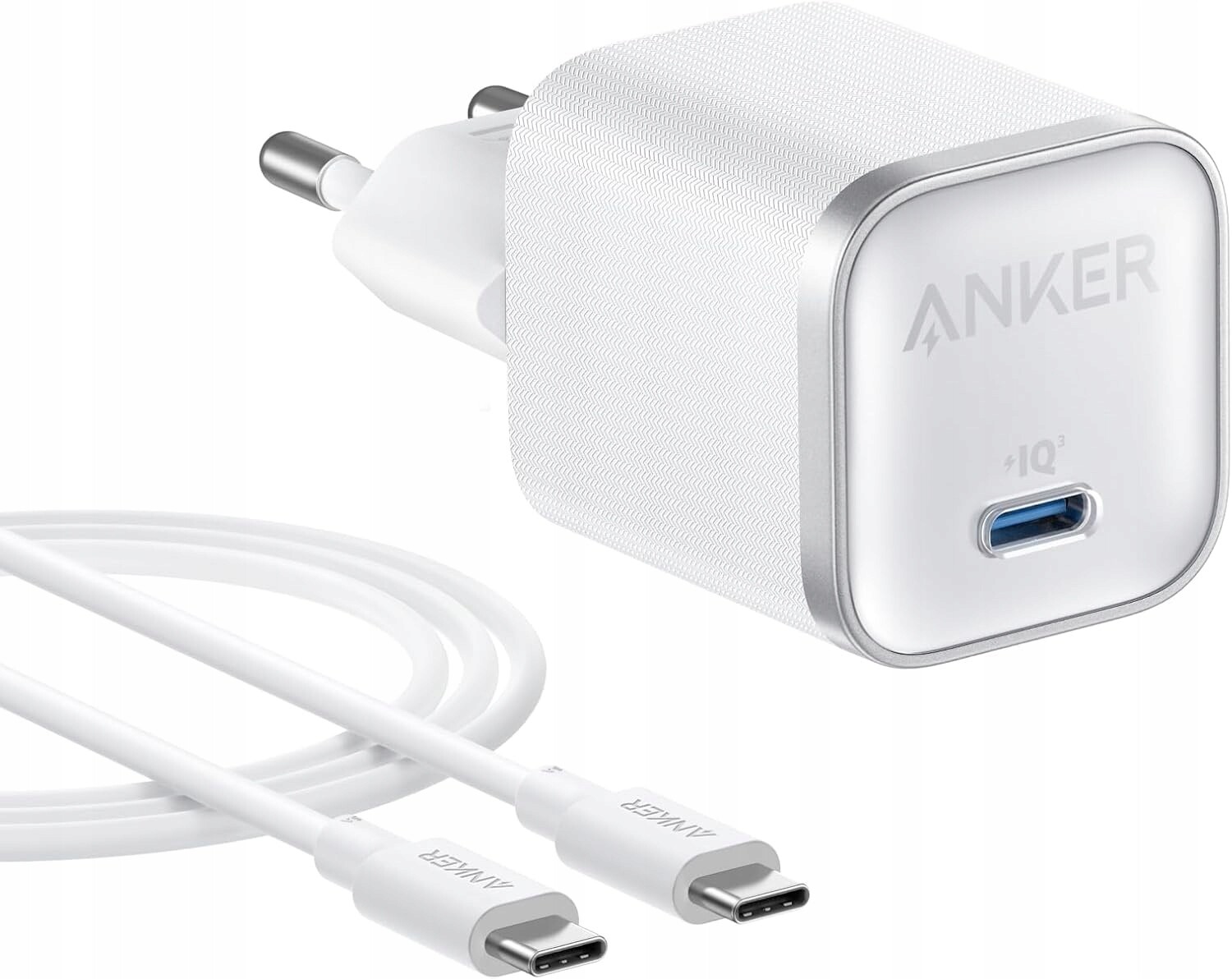 Síťová nabíječka Usb-c Anker Nano 45W, Pps, GaN, kabel Usb-c 1,8 m bílá