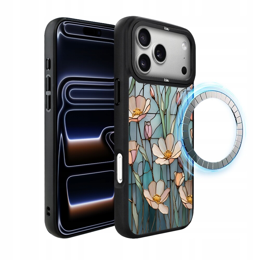 Pouzdro pro iPhone 17 Pro Max Ibizu DropGuard Matt s MagSafe, Šepot květů