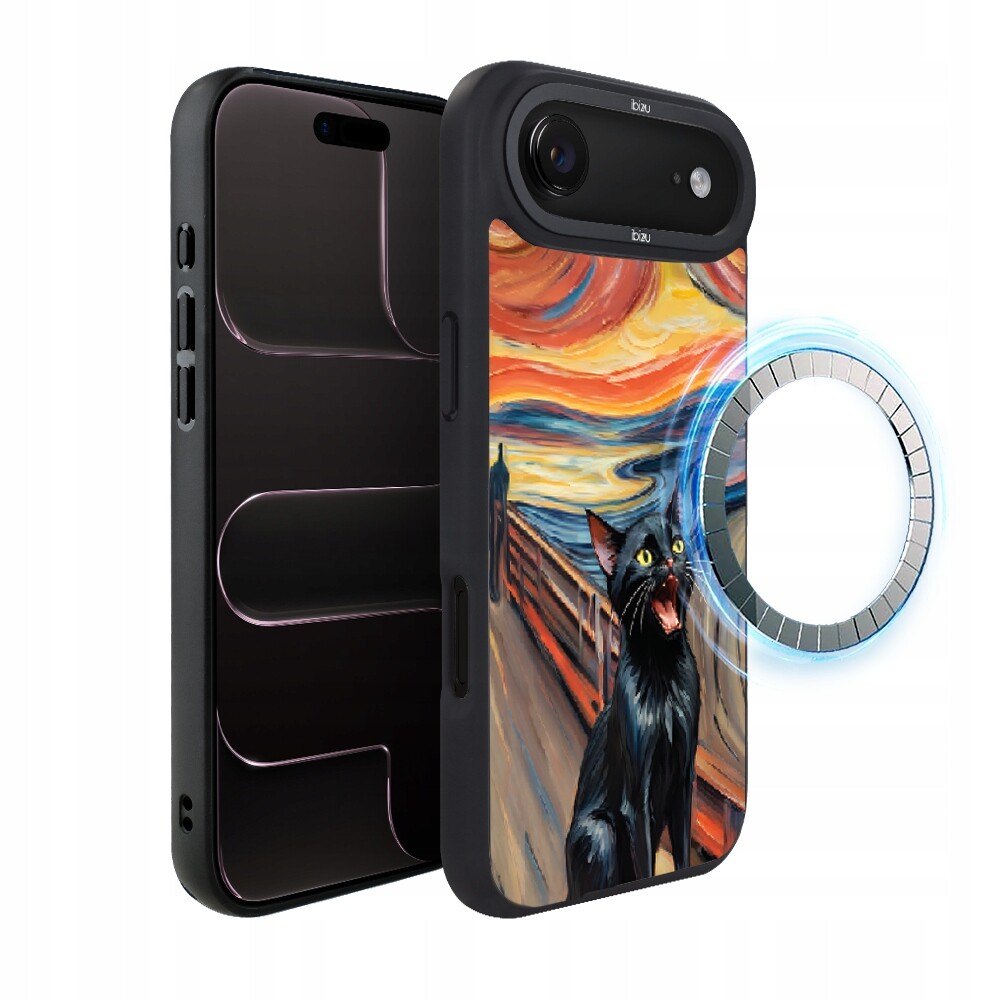 Pouzdro na iPhone Air Ibizu DropGuard Matt s MagSafe, Edvard Munch, Cat Screaming