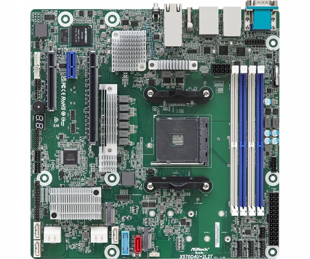 Základní deska ASRock X570D4U-2L2T/BCM Amd Ryzen AM4, X570, serverová